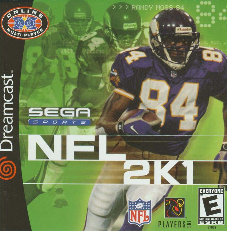 NFL 2K1 box art for Sega Dreamcast